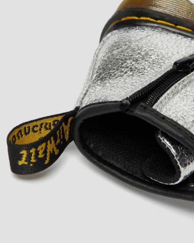 Botas Con Cordones Dr Martens Infant 1460 Crinkle Metallic Para Niños DR8299L